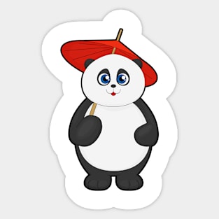 Panda with Umbrella Sticker